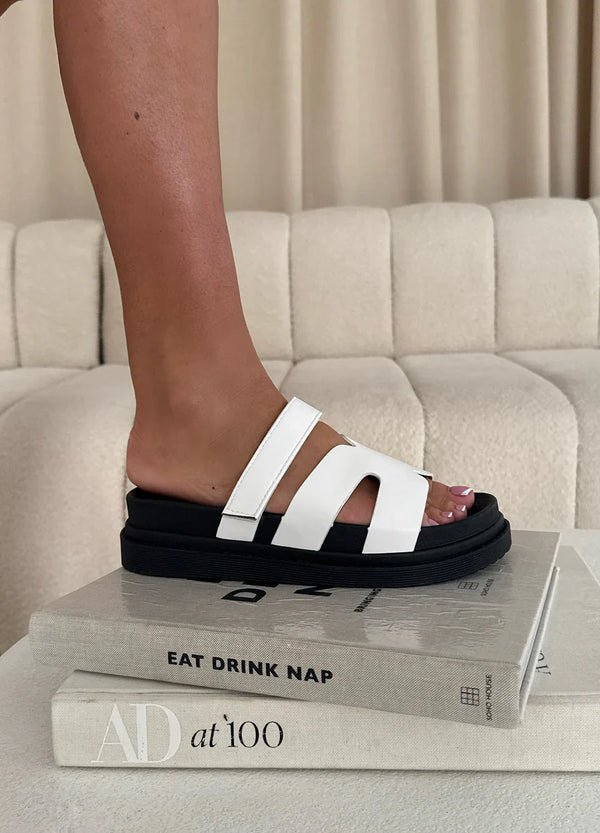 H Sandals - White