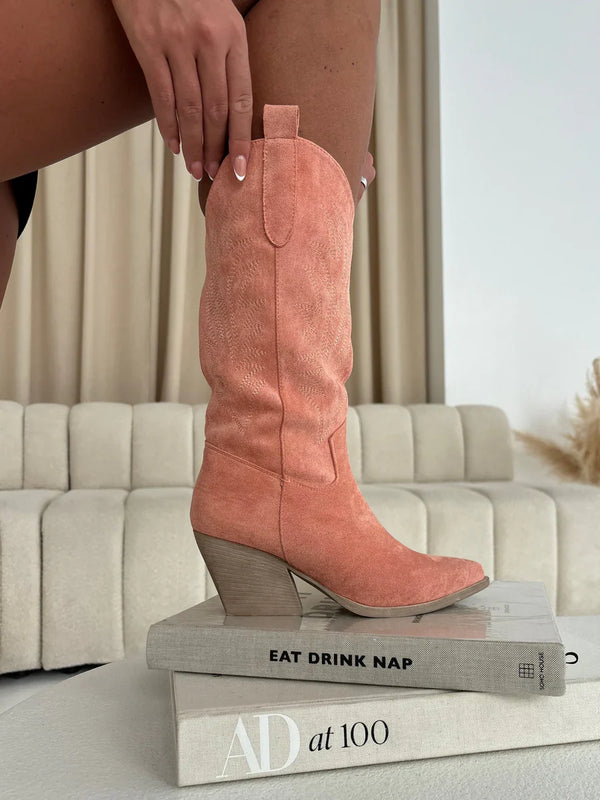 Cowboy Boots - Peach
