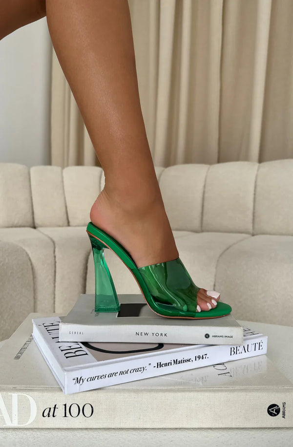 Perspex Coloured Heels - Pink