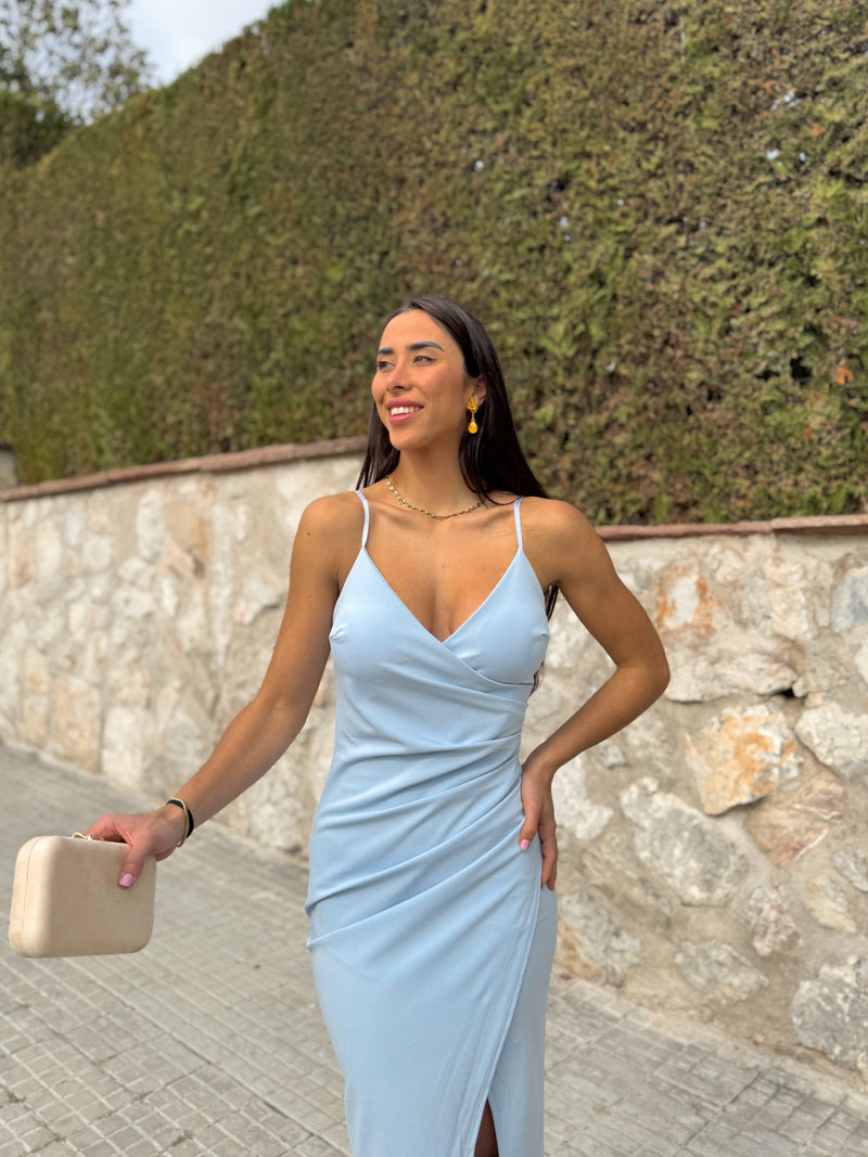 Midi dress with straps