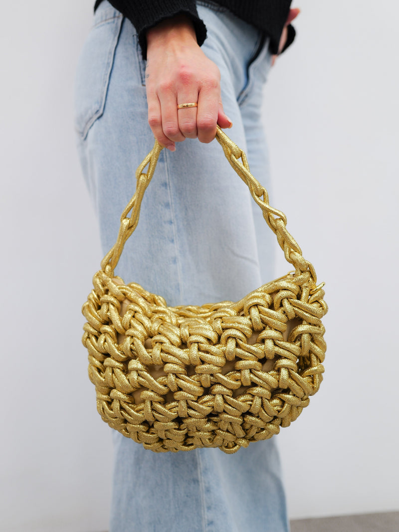 Sac à main à nœuds d'or