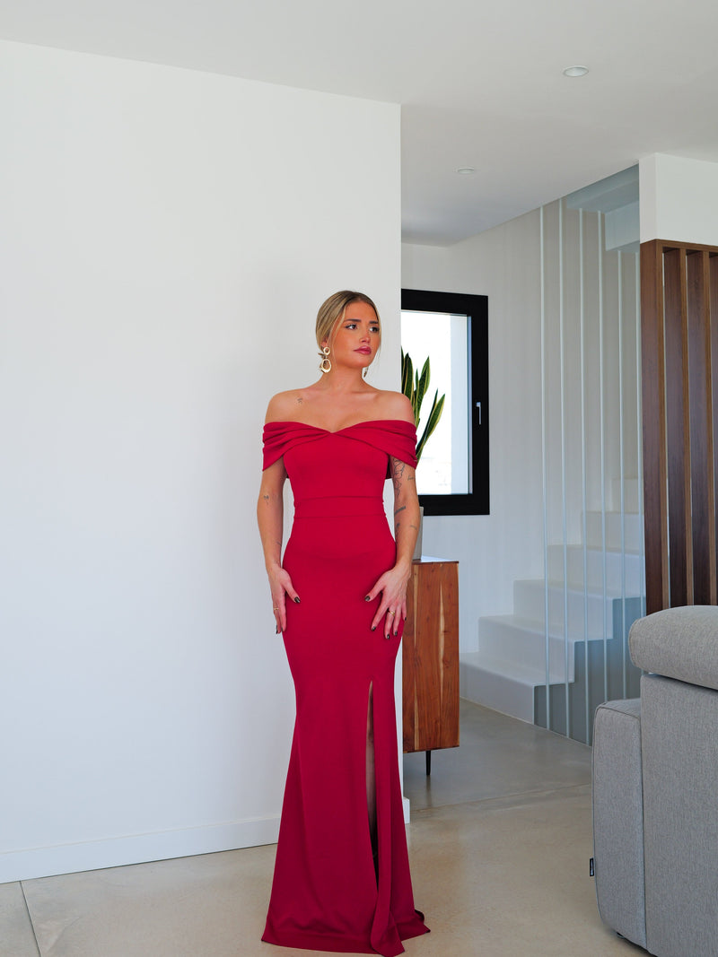 Robe bardot à effet de nœud en Bourgogne