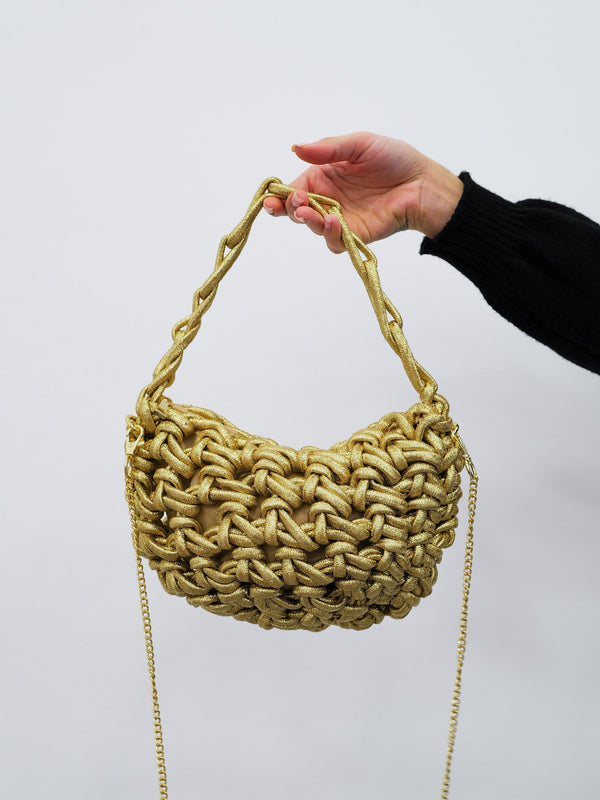 Sac à main à nœuds d'or