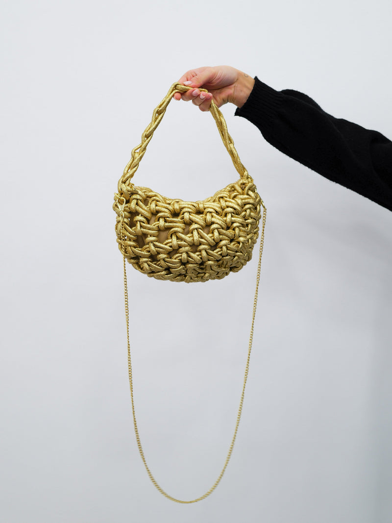 Sac à main à nœuds d'or