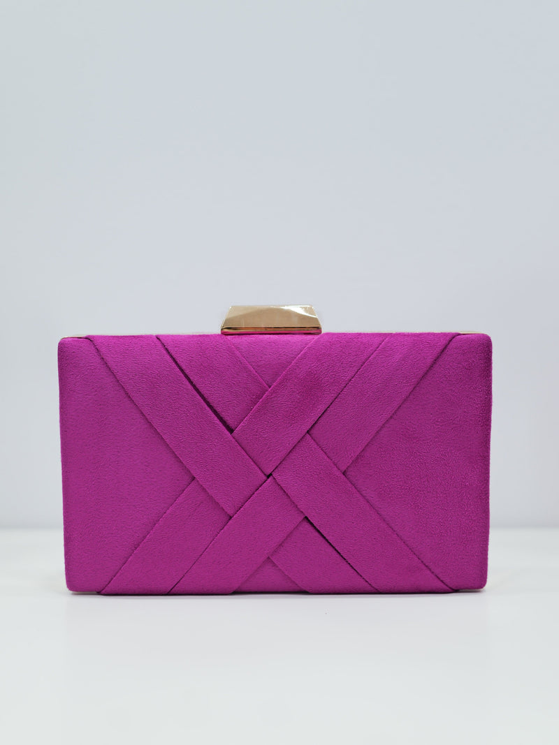 Pochette tressée jaune