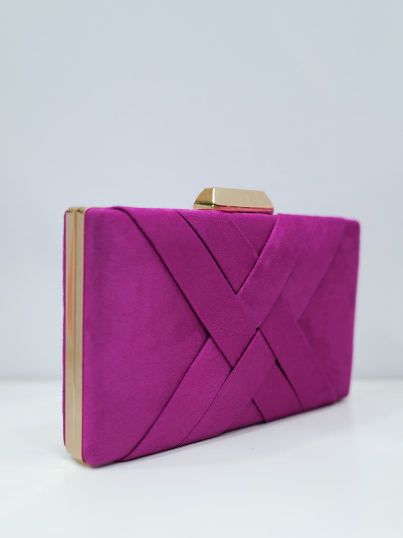 Pochette tressée jaune