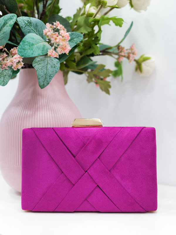 Pochette tressée jaune
