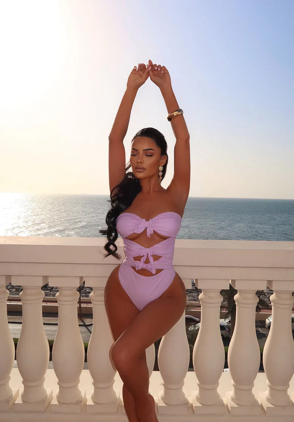 Carly Bow Swimsuit - White