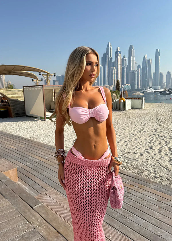 Nina Crochet Skirt - Rose