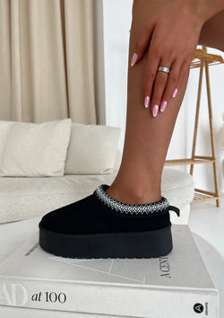Tazzie Platform Mules - Black
